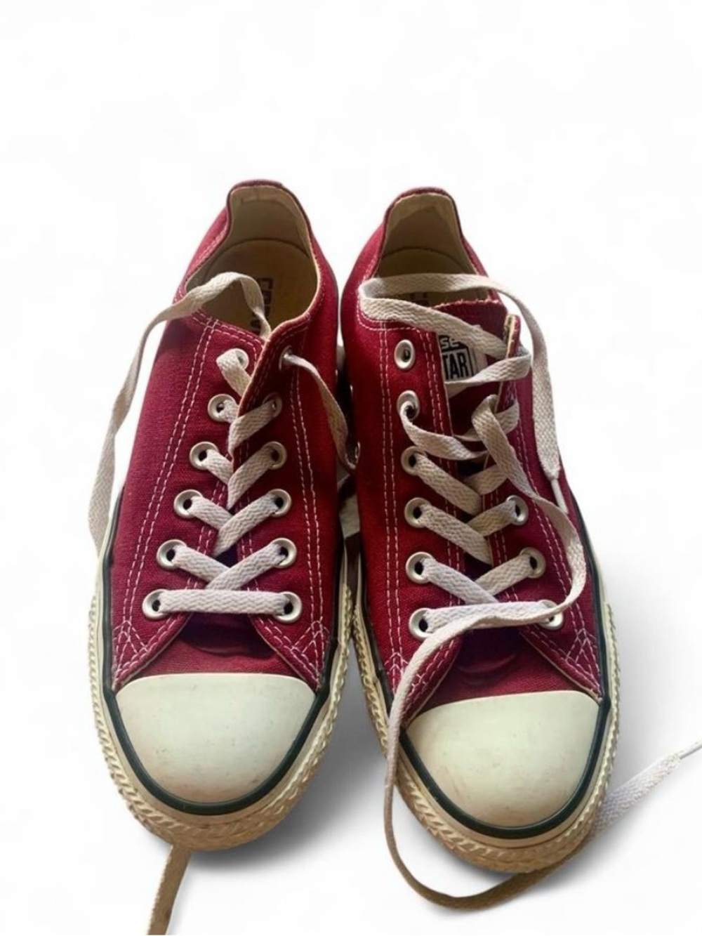 Converse all stars low top sneakers red trainers 8 women classic unisex shoes